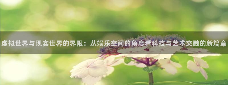 永利皇官3：虚拟世界与现实世界的界限：从娱乐空间的角度看科技与艺术交融的新篇章