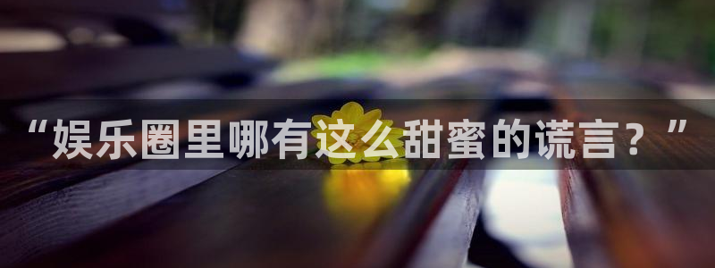 永利皇官3注册：“娱乐圈里哪有这么甜蜜的谎言？”